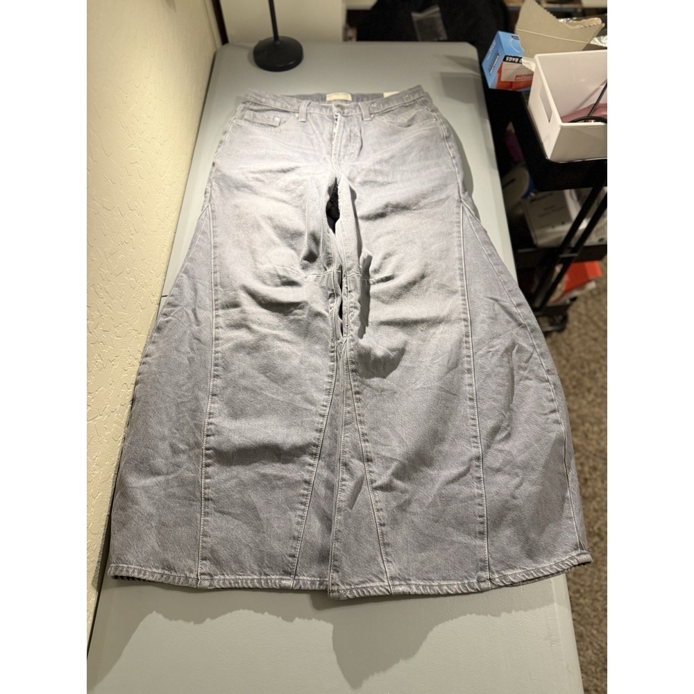 Free People We The Free Eden Slouchy Wide Leg Jeans Button Fly 29S (32x27)